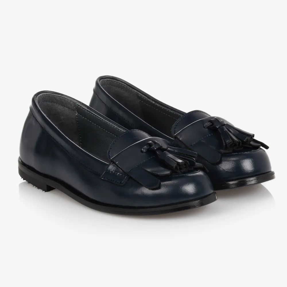 Teen Navy Blue Moccasin 