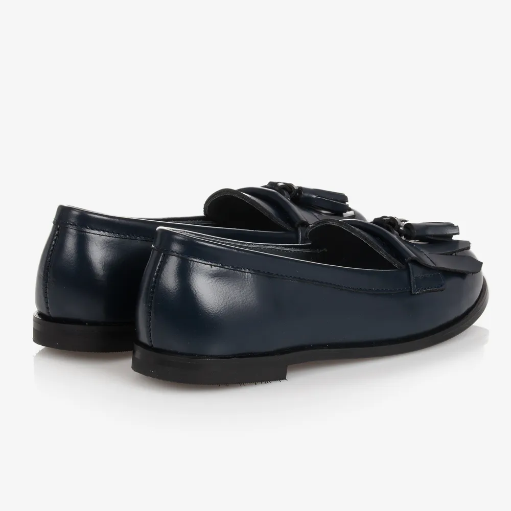 Teen Navy Blue Moccasin 