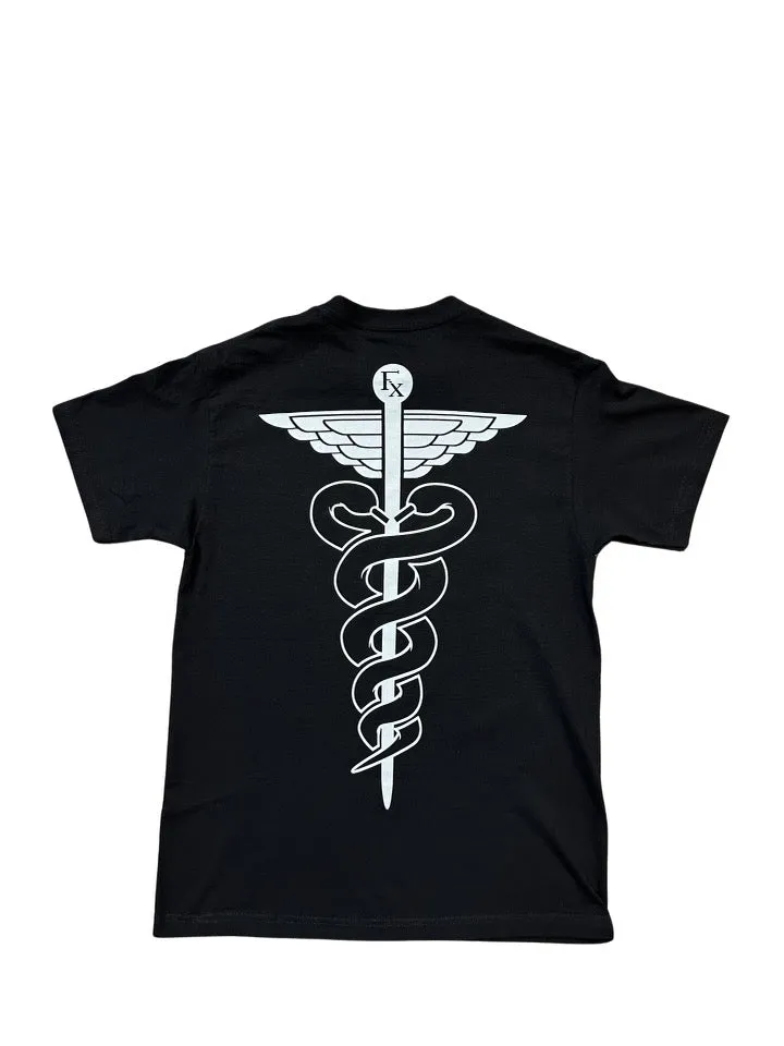 The Fix Kicks Caduceus Tee Shirt (Black)