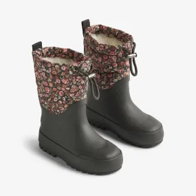 Thermo Snowboot Drizzle - raven wild flowers