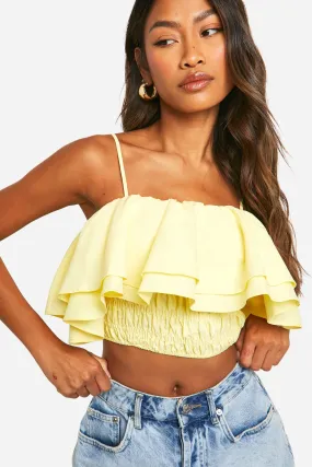 Tops | Puffball Cold Shoulder Crop Top | boohoo