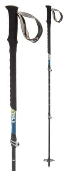 TSL Outdoor Tour Carbon Compact 3 Cross Twist Hiking Poles Yellow