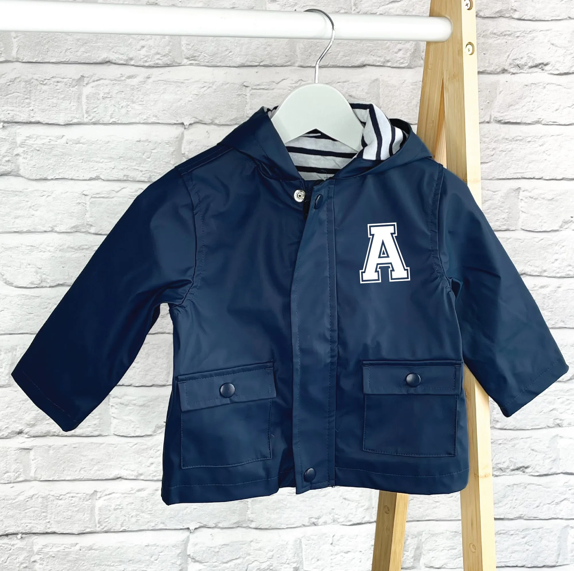 Varsity Style Personalised Kids Raincoat