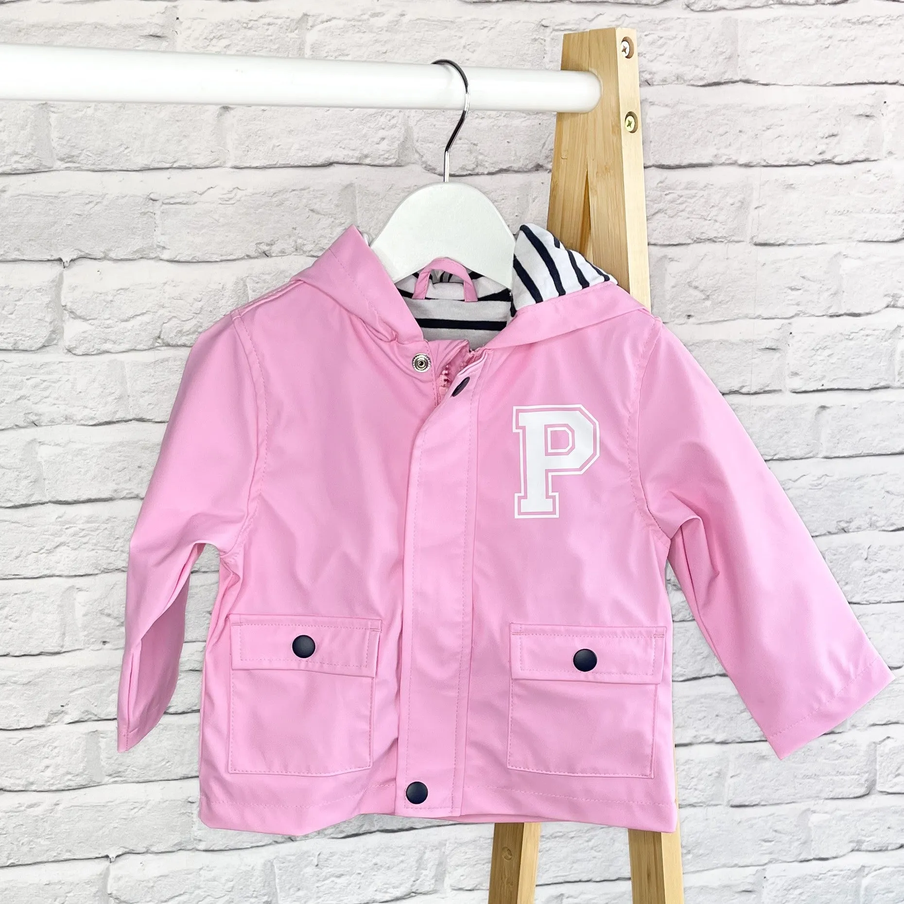 Varsity Style Personalised Kids Raincoat