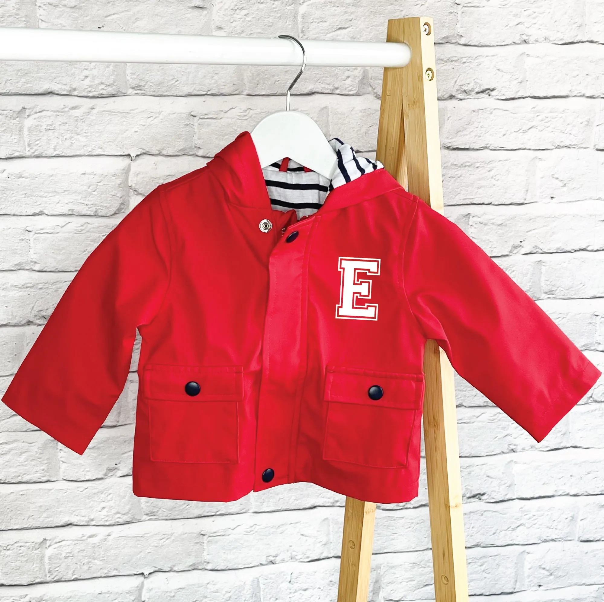 Varsity Style Personalised Kids Raincoat