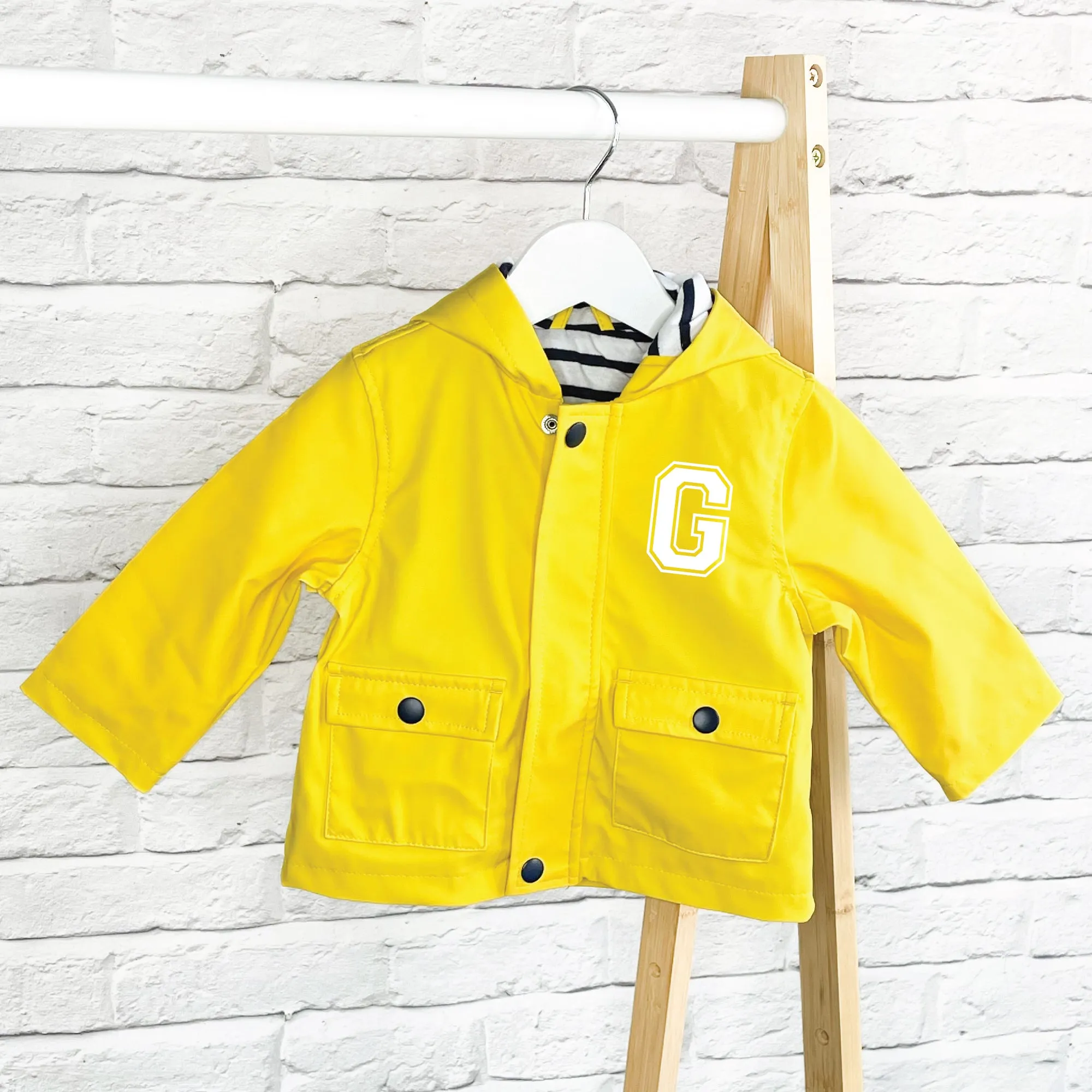 Varsity Style Personalised Kids Raincoat